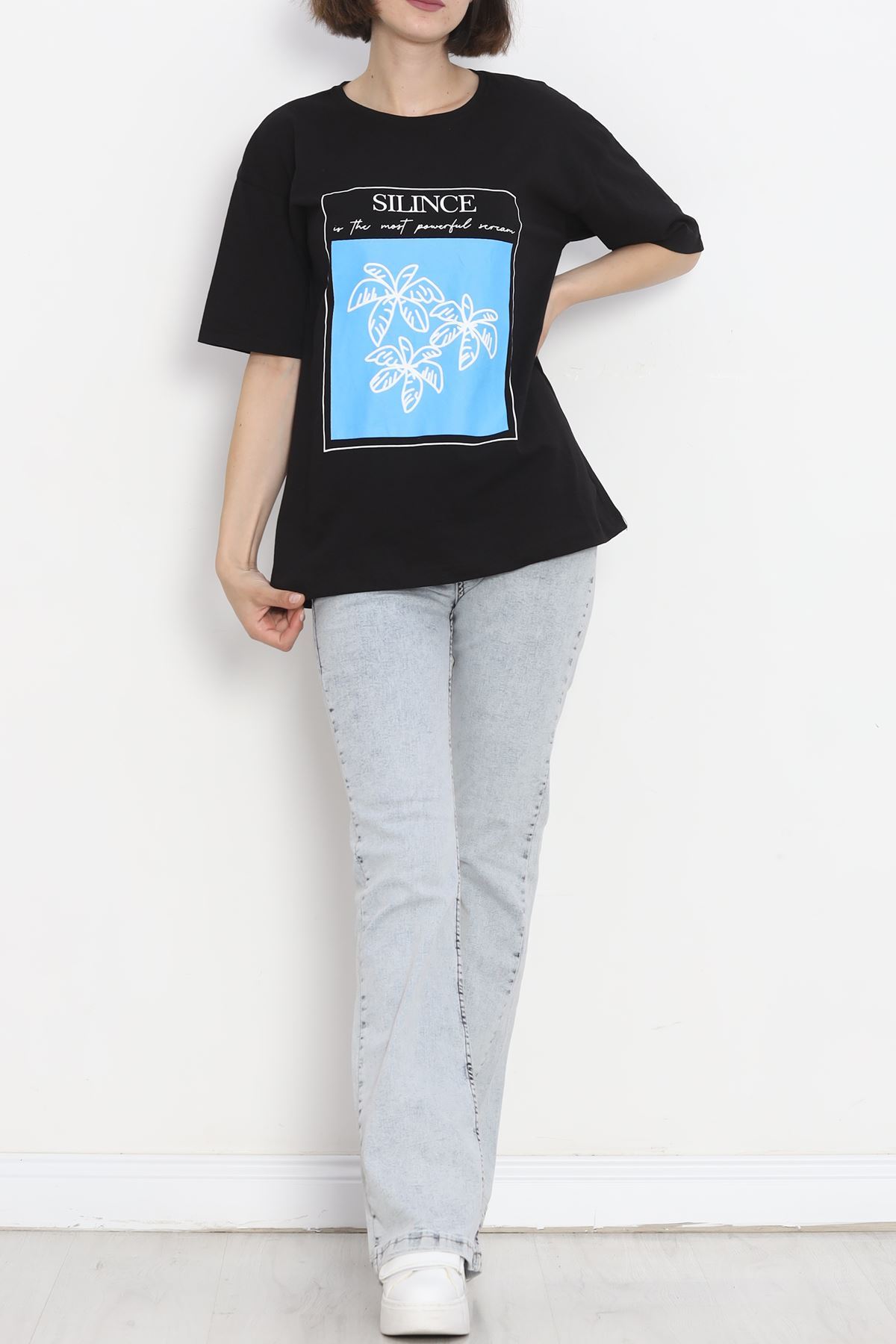 Printed Crew Neck T-shirt Black - 16520.1567.