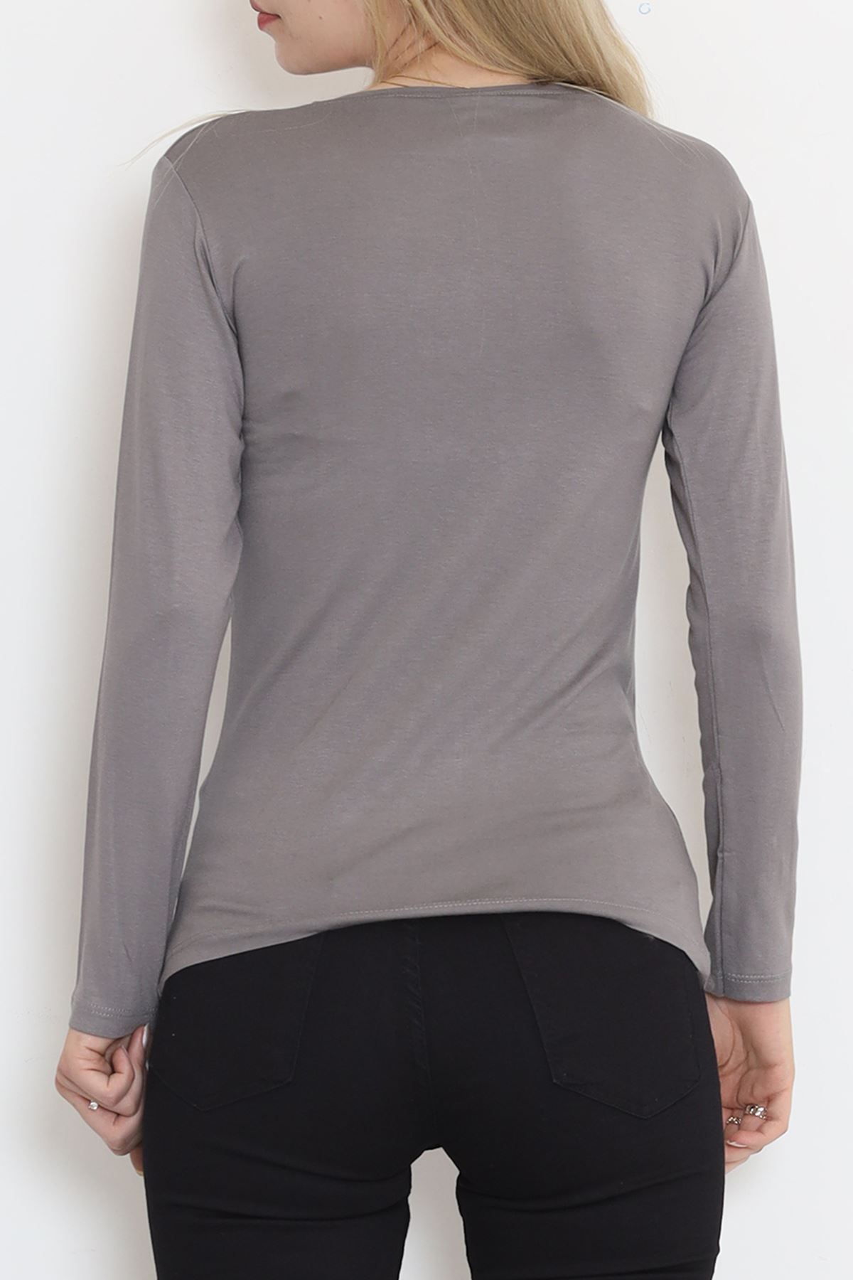 Long Sleeve Viscose Body Gray - 18551.1778.