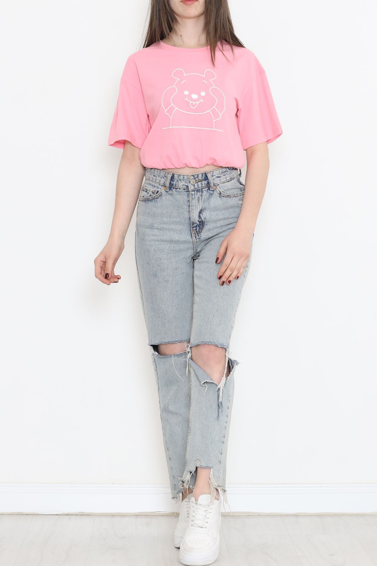 T-shirt with elastic waist Pink - 16541.1567.