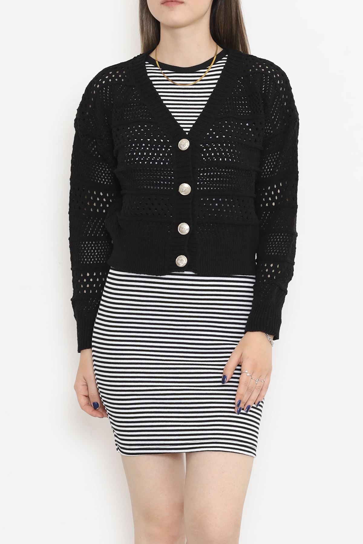 Buttoned Cardigan Black - 18564.1247.