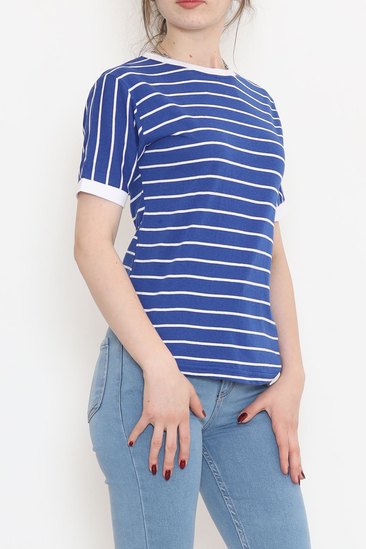 Striped Suprem T-shirt Sakswhite - 15919.1567.