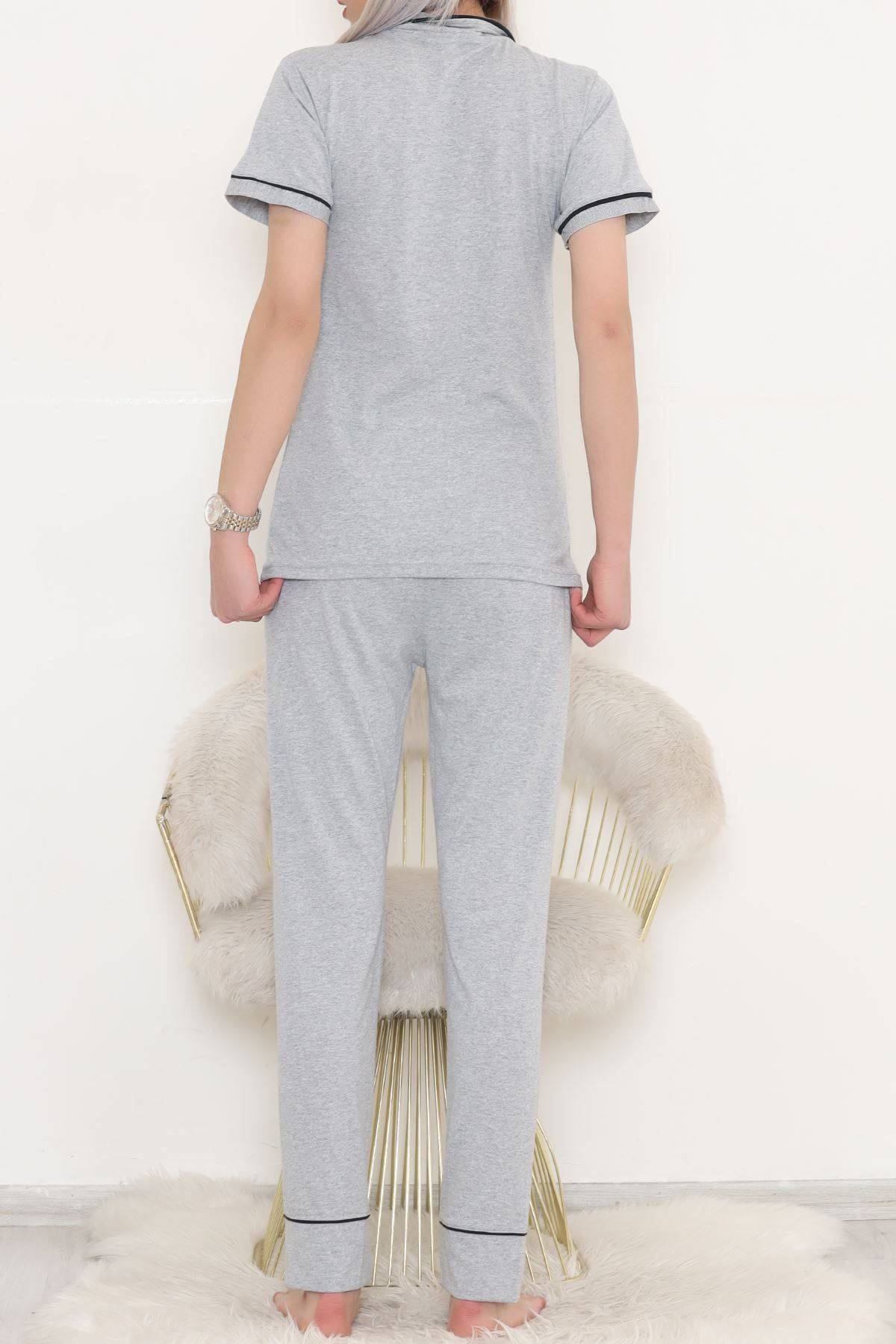 Pajama Set with Front Pocket Gray - 11404.1048.