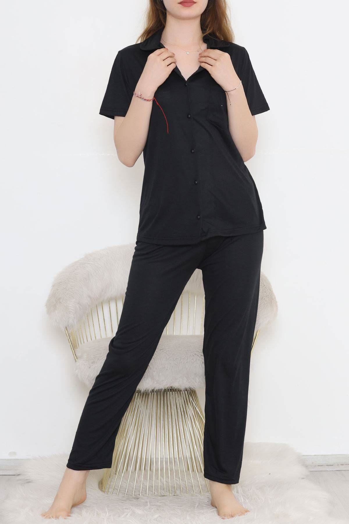 Pajama Set with Front Pocket Black - 11404.1048.