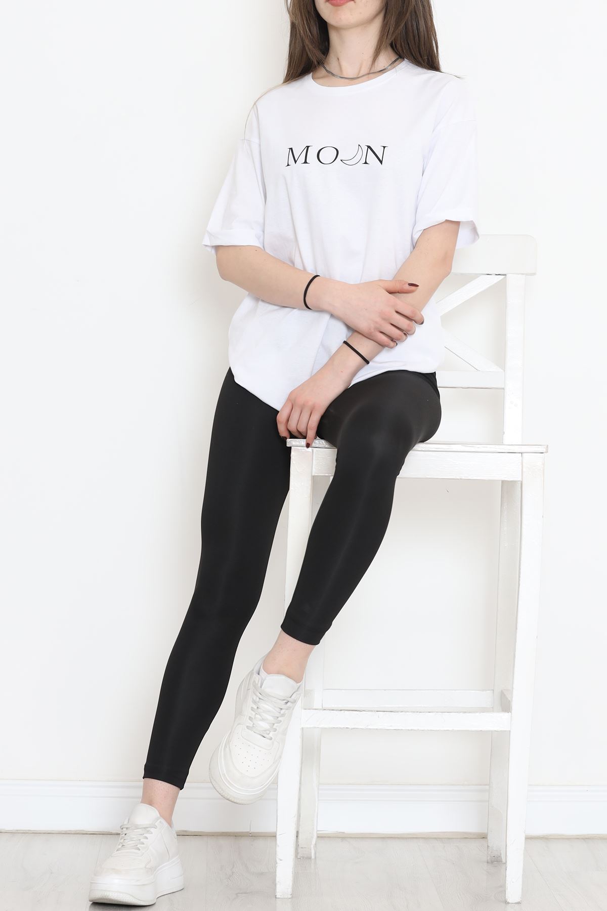 Printed Double Sleeve T-shirt White - 16538.1567.