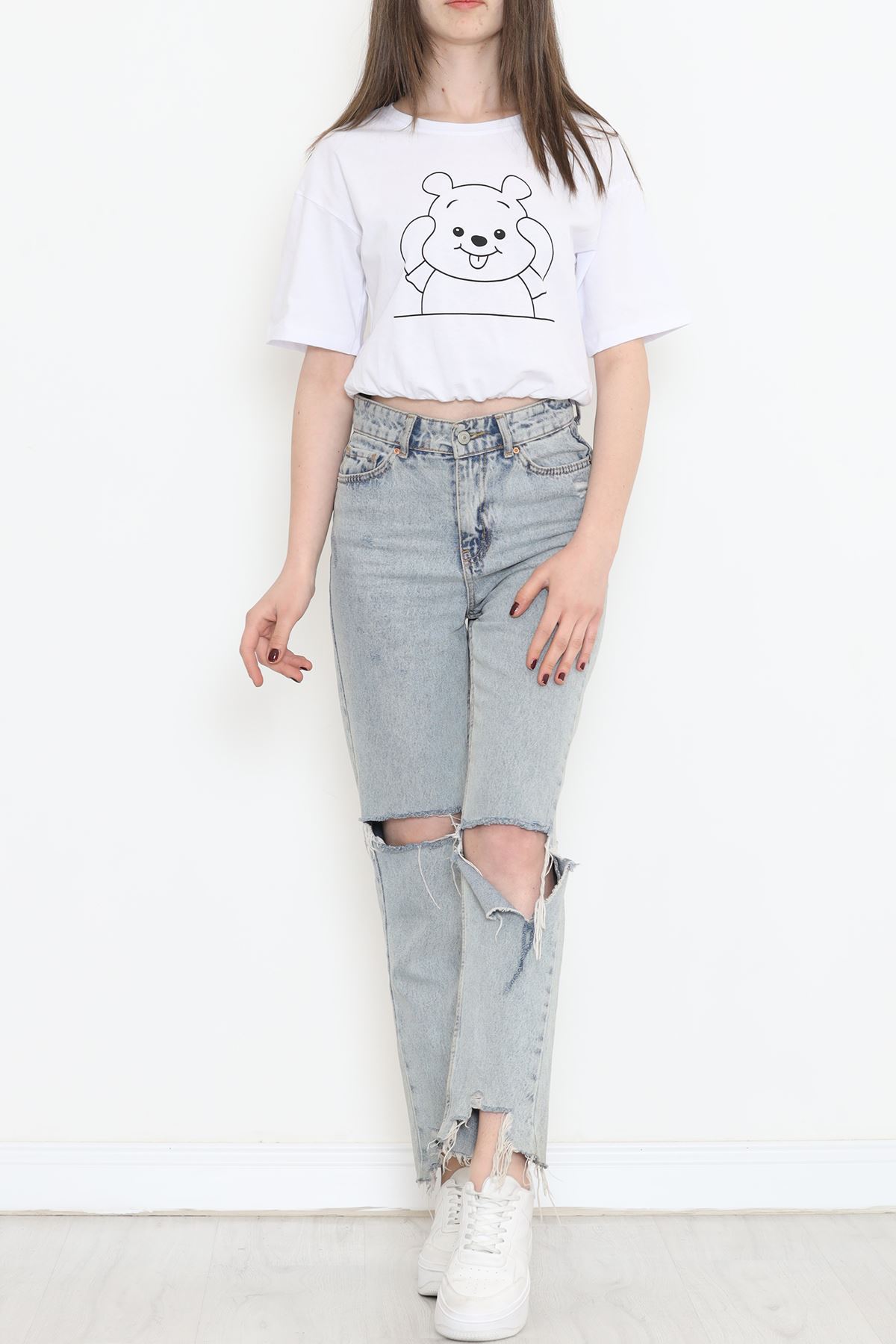 T-shirt with elastic waist White - 16541.1567.