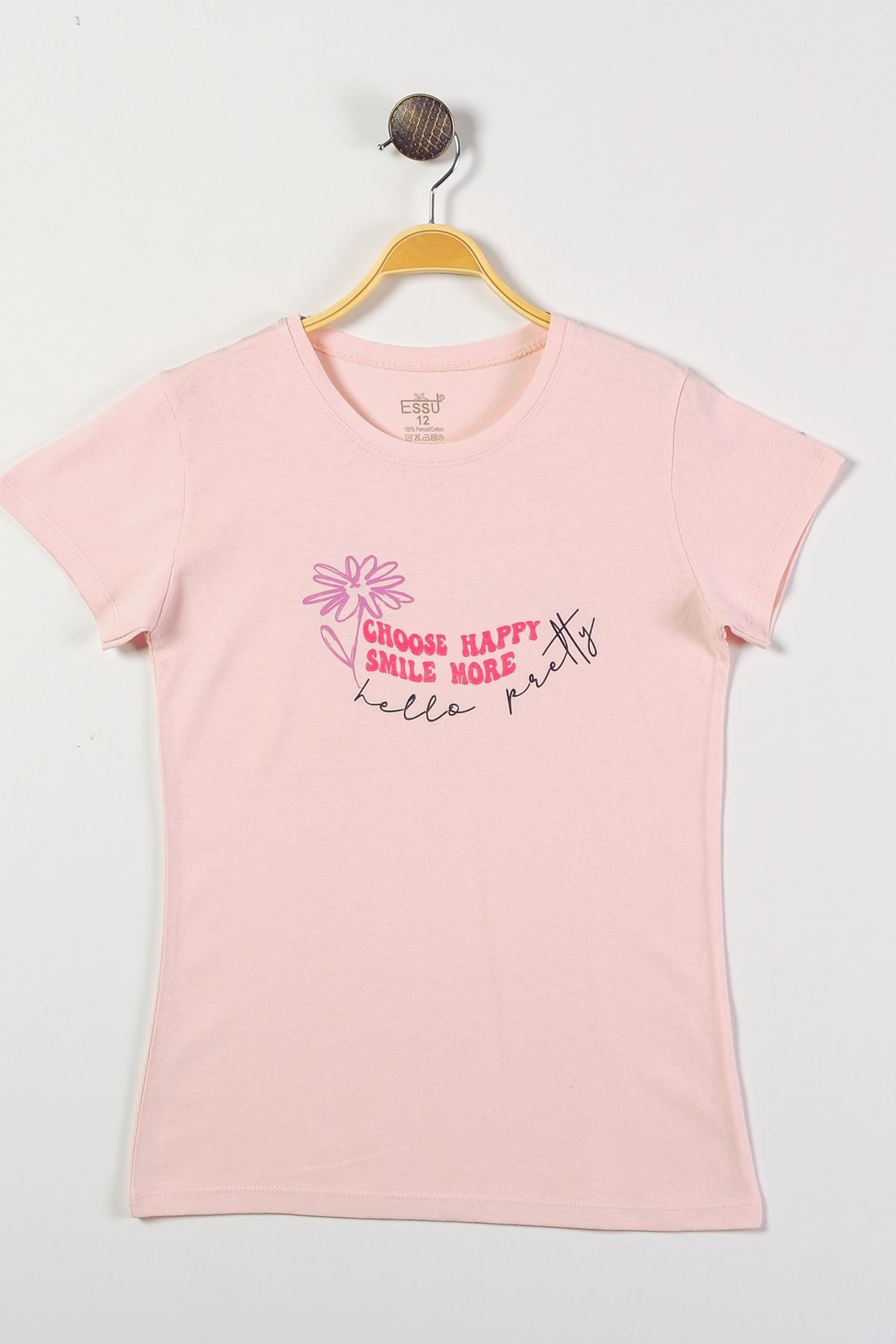 8-12 Years Printed Kids T-Shirt Pink - 724954.1576.