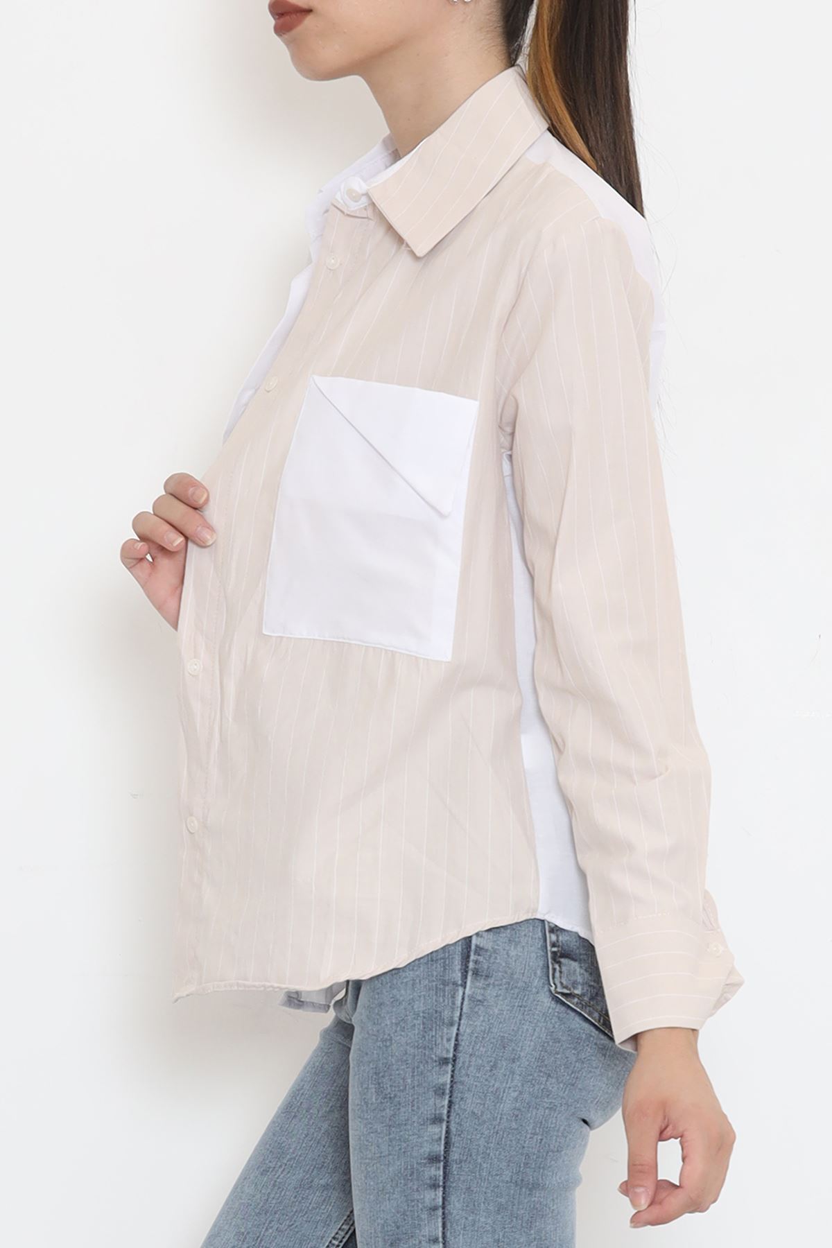 Heart Embroidered Shirt Stone White - 986.1247.