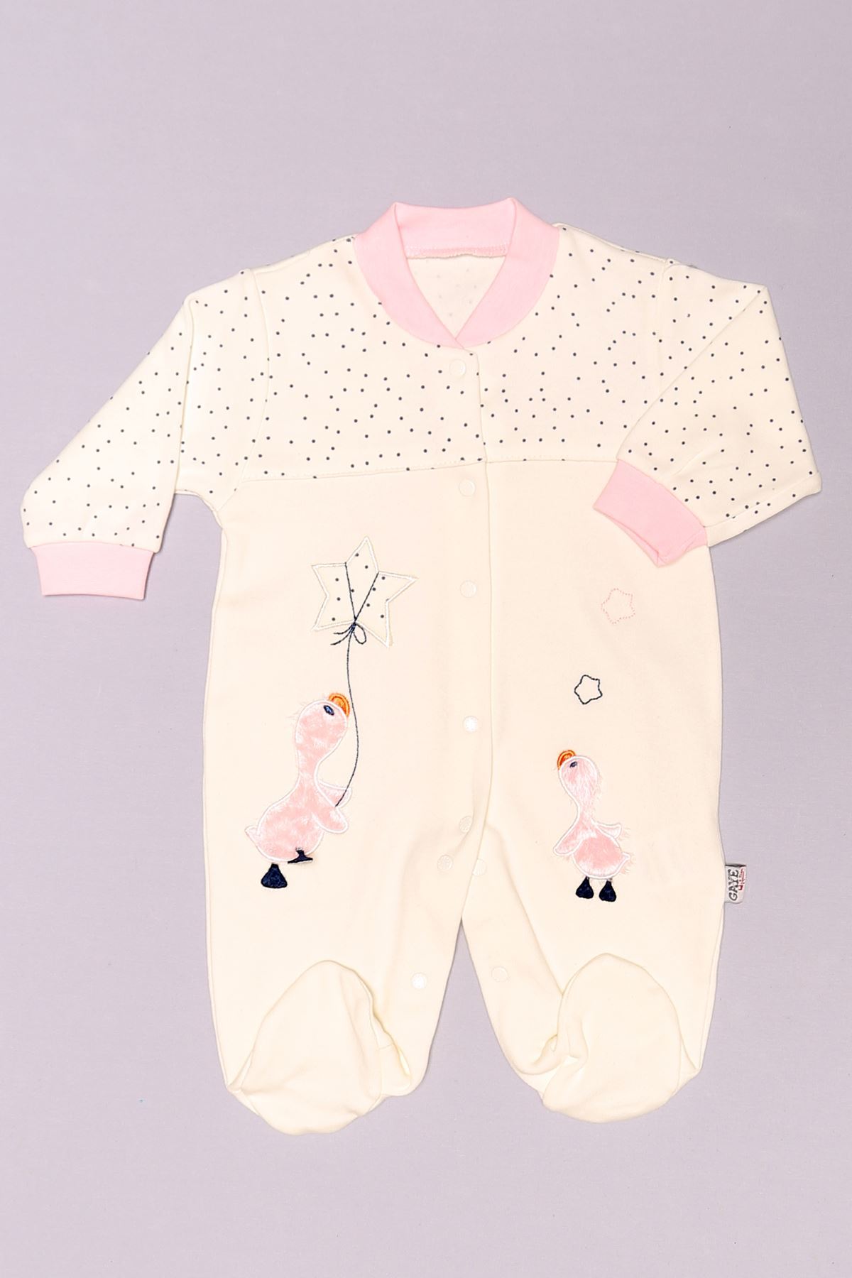 1-6 Month Baby Jumpsuit White Pink - 02276.1803.