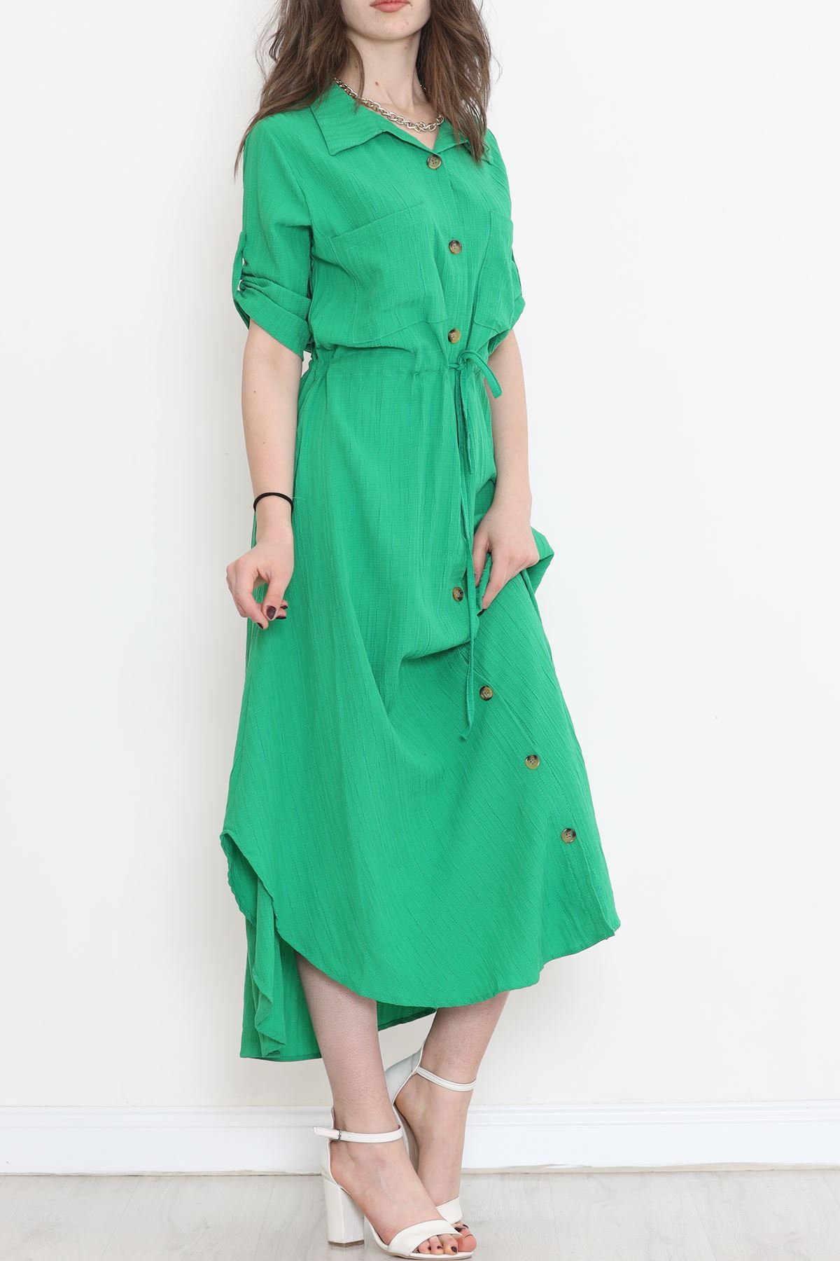 Double Pocket Dress Green - 152343.701.