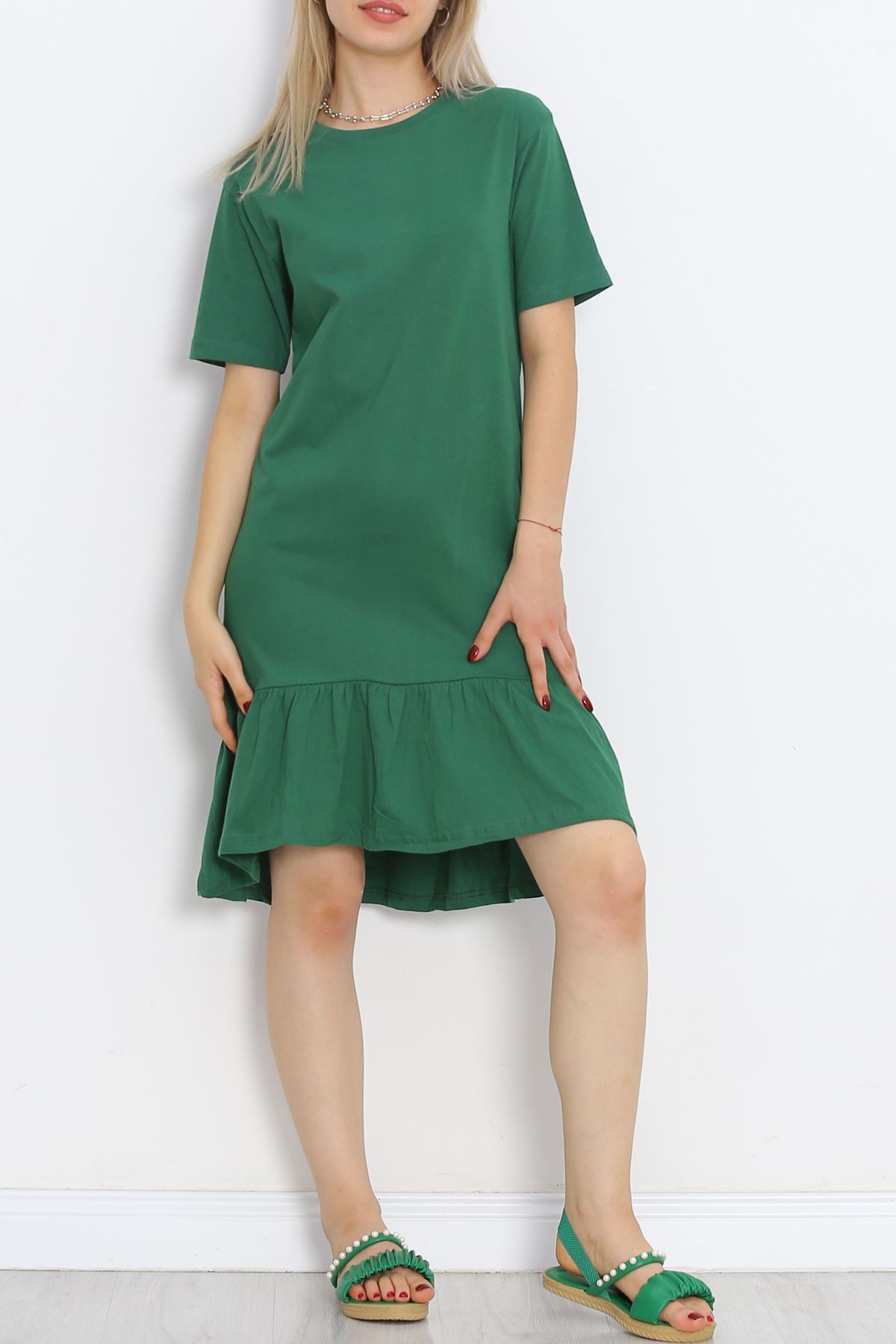 Ruffled Dress Emerald - 15868.1567.