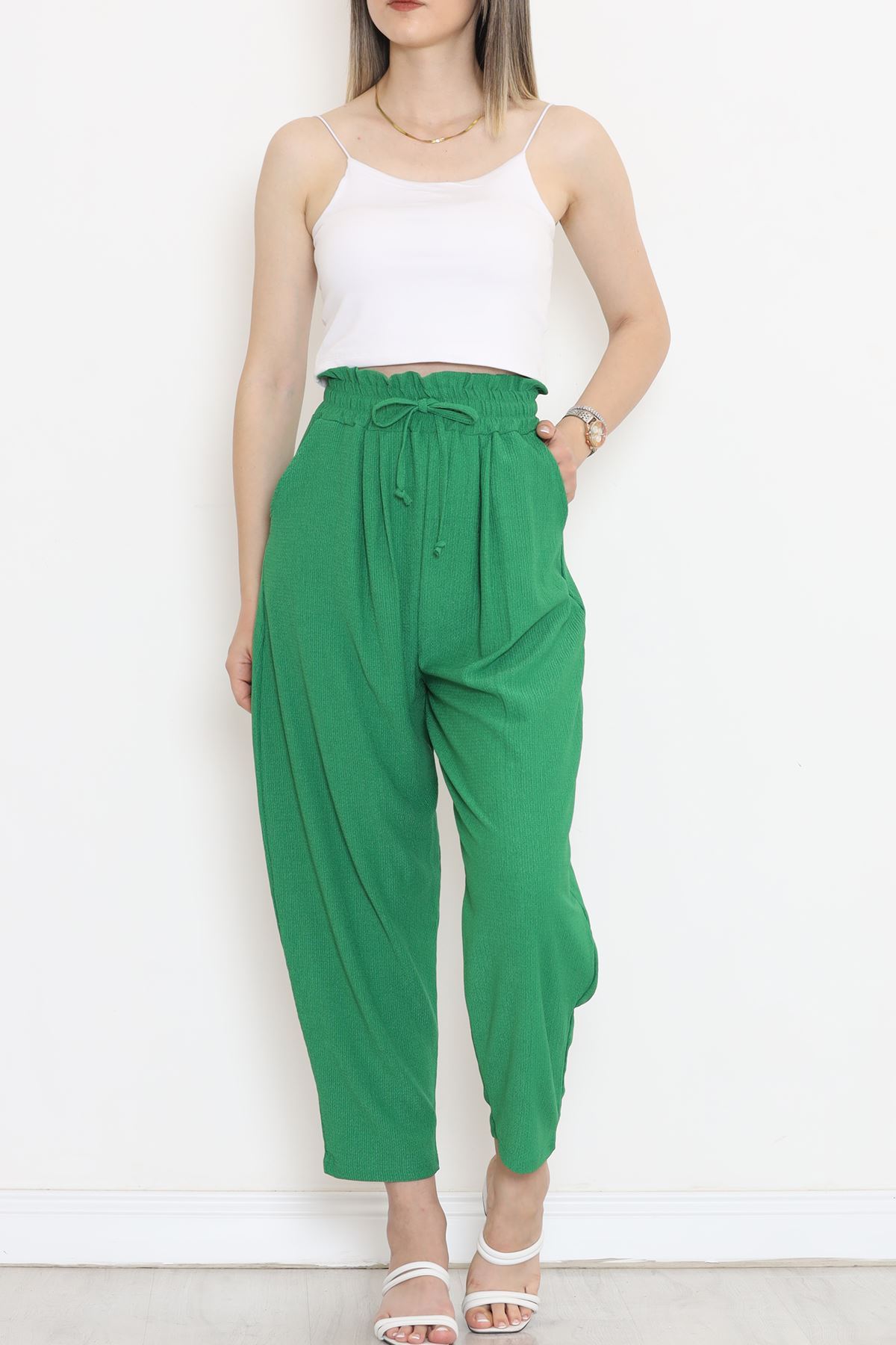 Elastic Waist Pants Green - 10534.1059.