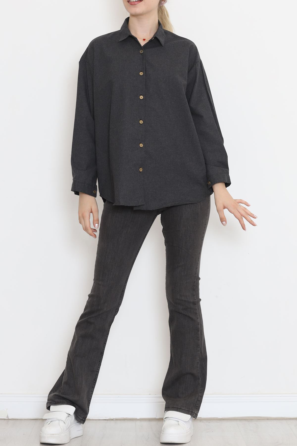 Oversize Shirt Anthracite - 152444.701.