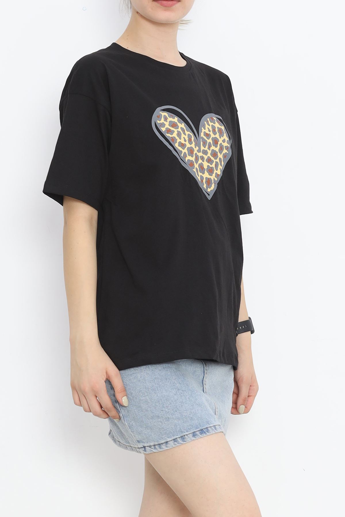 Printed Crew Neck T-shirt Black - 16509.1567.