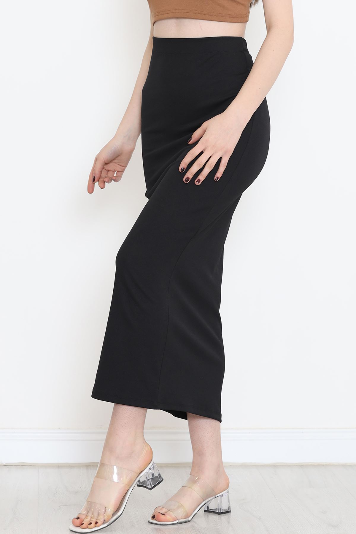 Scuba Fabric Pencil Skirt Black - 20253.1778.