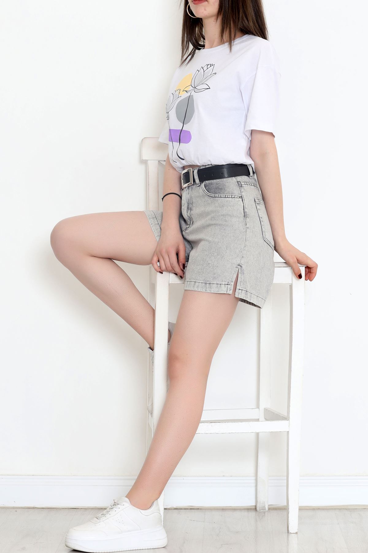 T-shirt with elastic waist White - 16551.1567.