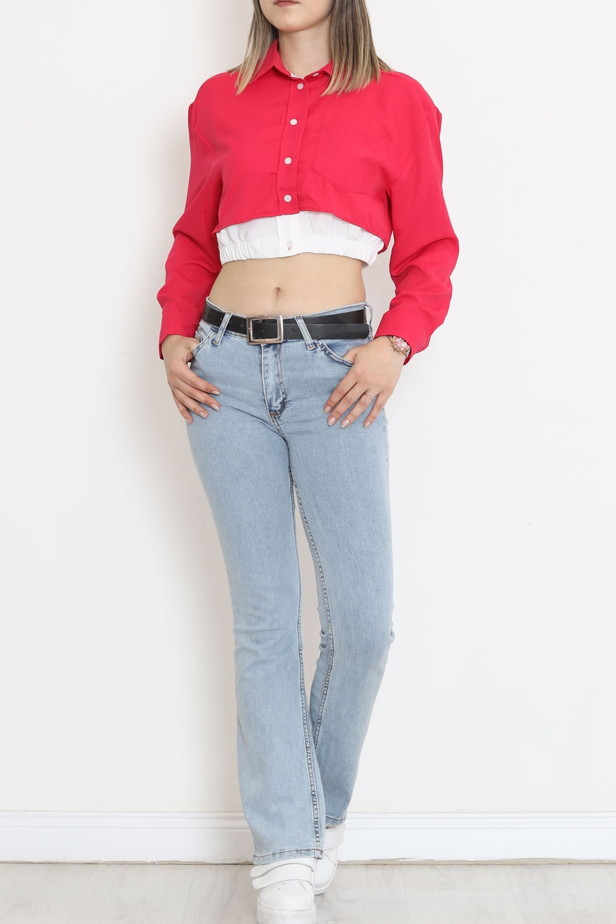 Crop Pocket Shirt Fuchsia - 18584.1247.