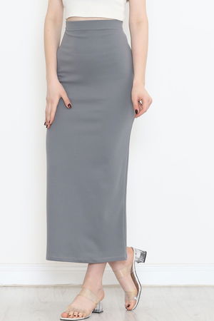 Scuba Fabric Pencil Skirt Gray - 20253.1778.