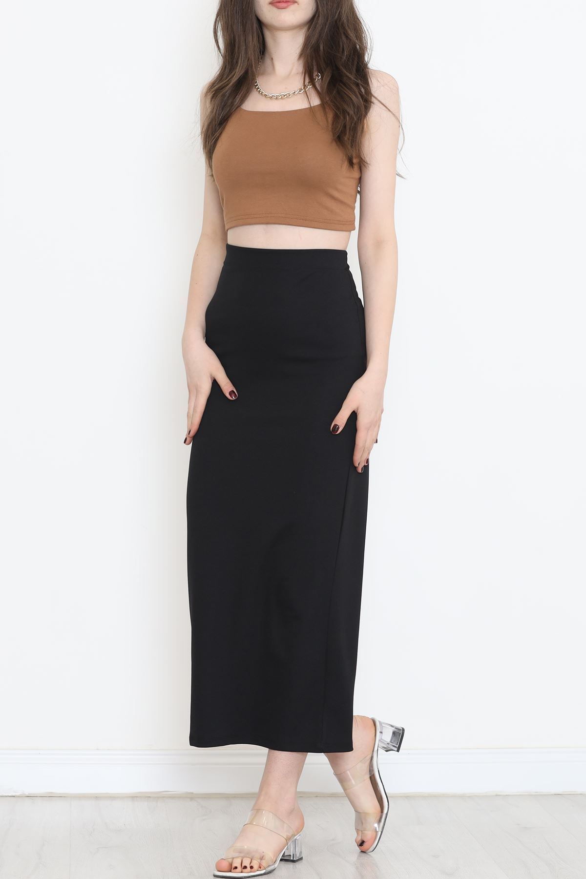 Scuba Fabric Pencil Skirt Black - 20253.1778.