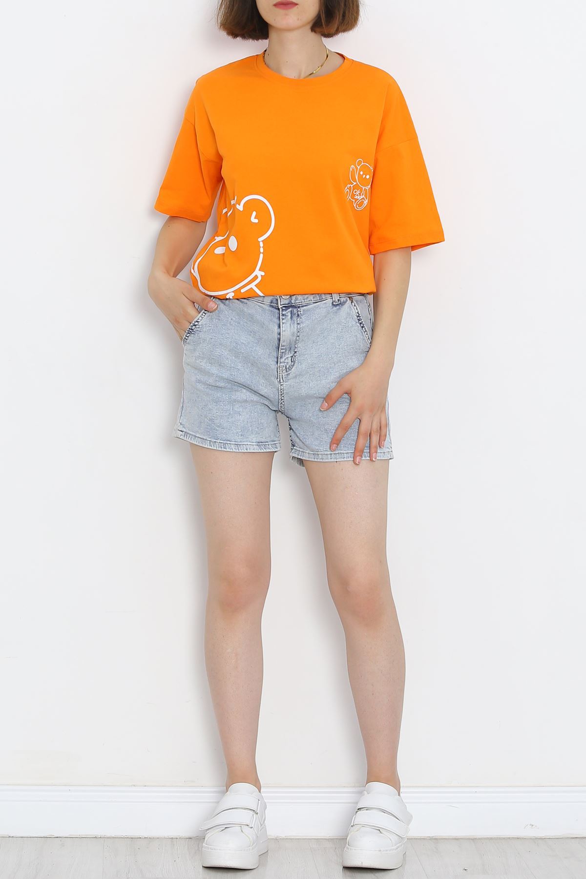 Printed Oversize T-Shirt Orange - 16502.1567.