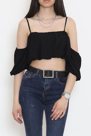 Strappy Burümcük Blouse Black - 12593.631.