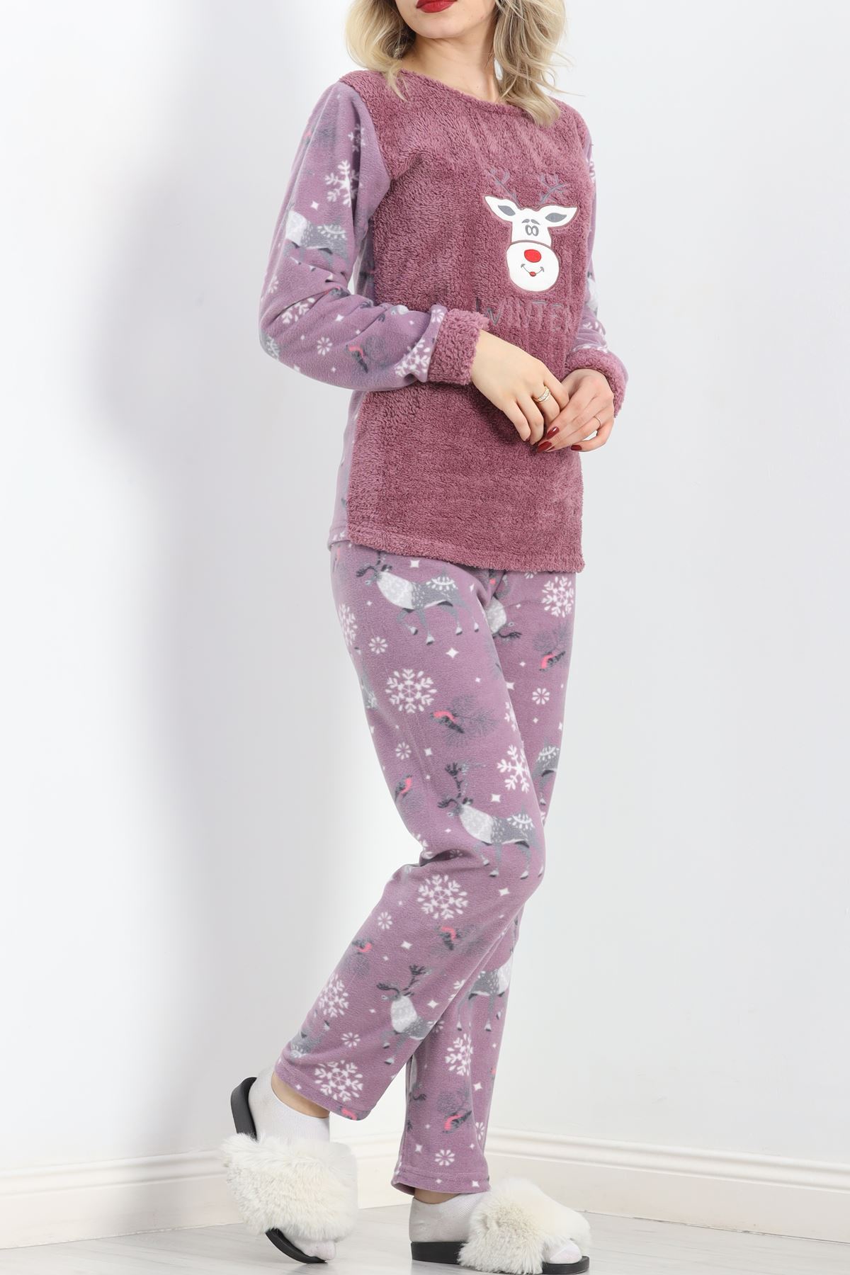 Peluş Polar Pijama Takımı Lilagri - 19178.1050.