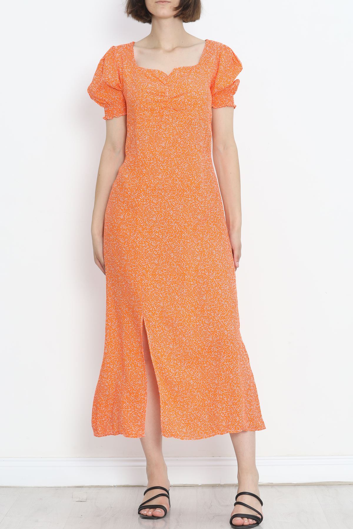 Kiss Neck Dress Orange - 696.1247.