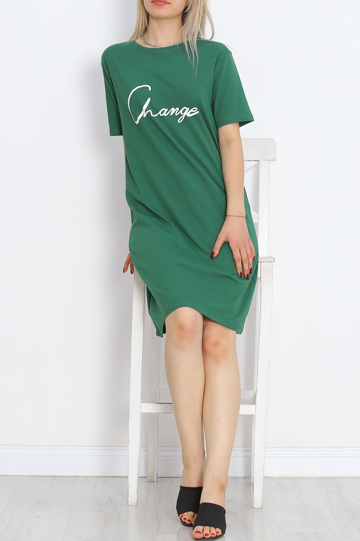 Printed Suprem Dress Emerald - 15867.1567.