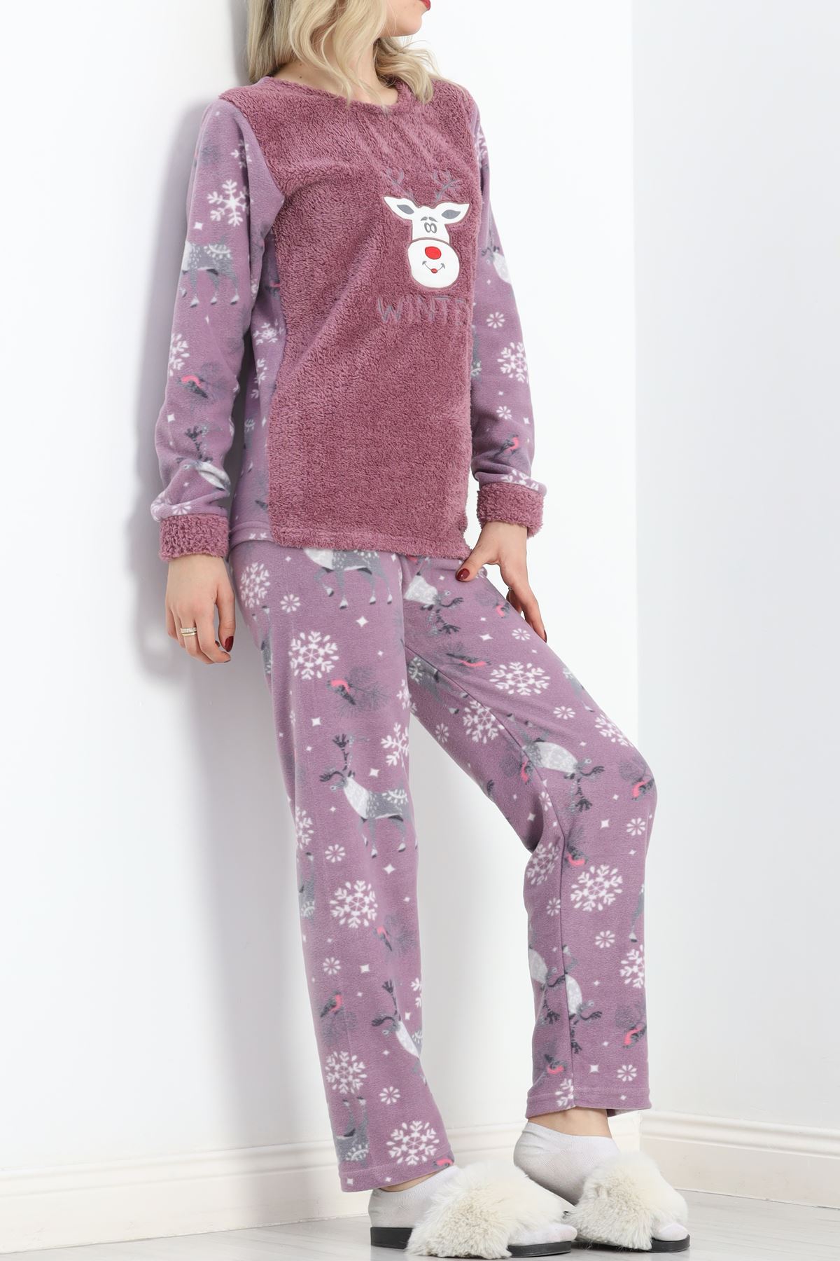 Peluş Polar Pijama Takımı Lilagri - 19178.1050.