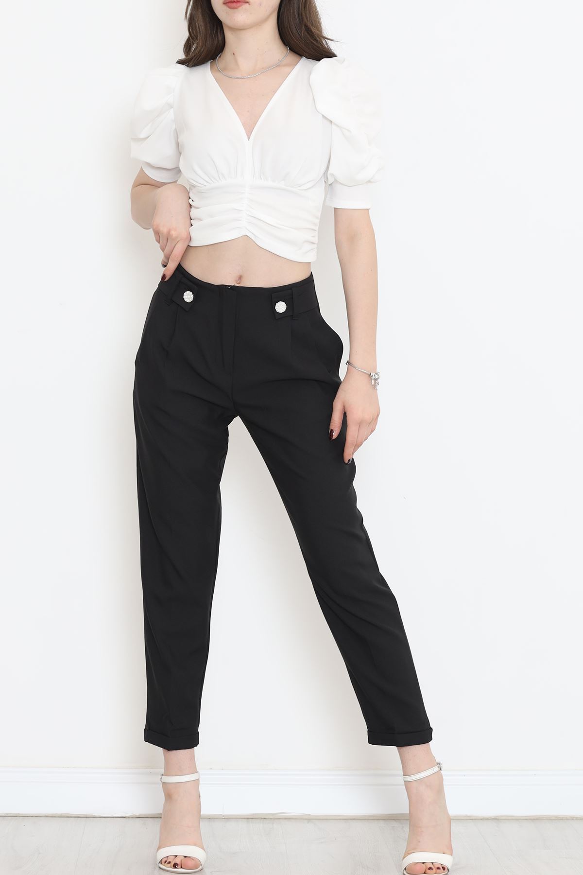 Double Leg Trousers Black - 20872.683.