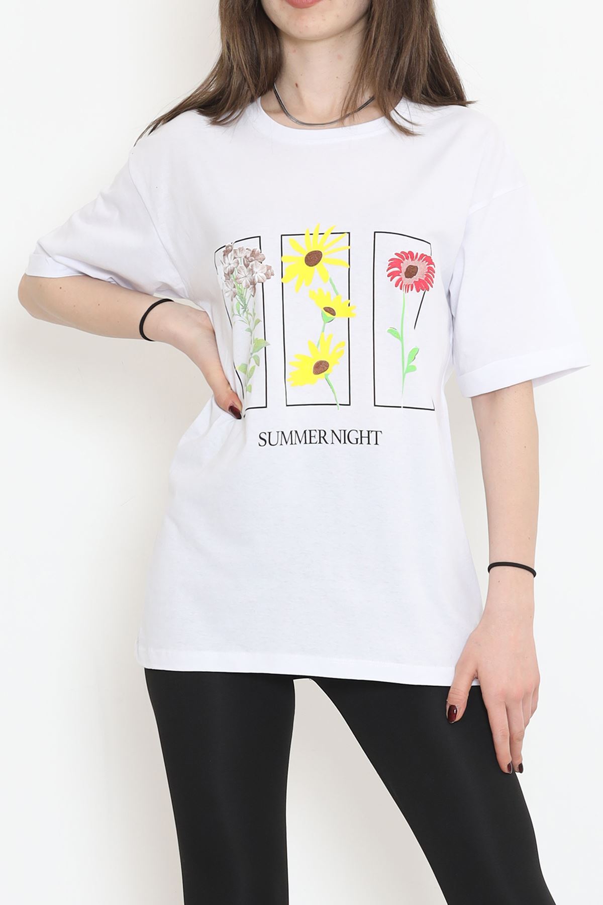 Double Sleeve Printed T-Shirt White - 18285.1567.