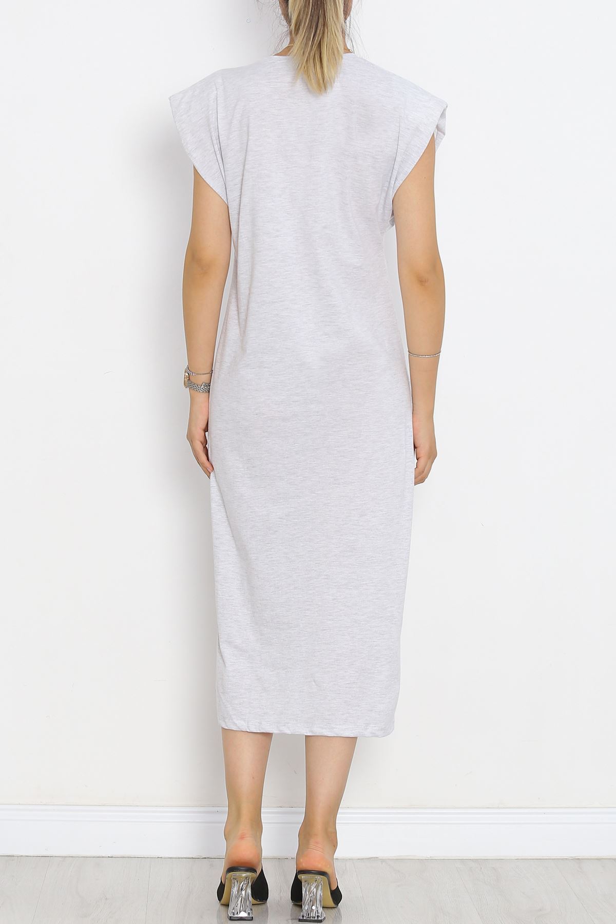 Wadded jersey dress gray - 15870.1567.