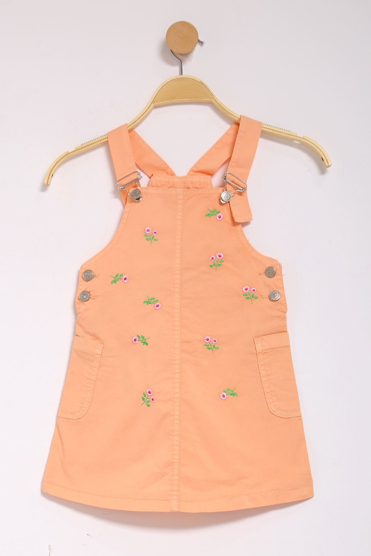 3-7 Years Embroidered Kids Salopet Salmon - 624869.1576.