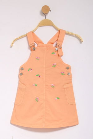 3-7 Years Embroidered Kids Salopet Salmon - 624869.1576.