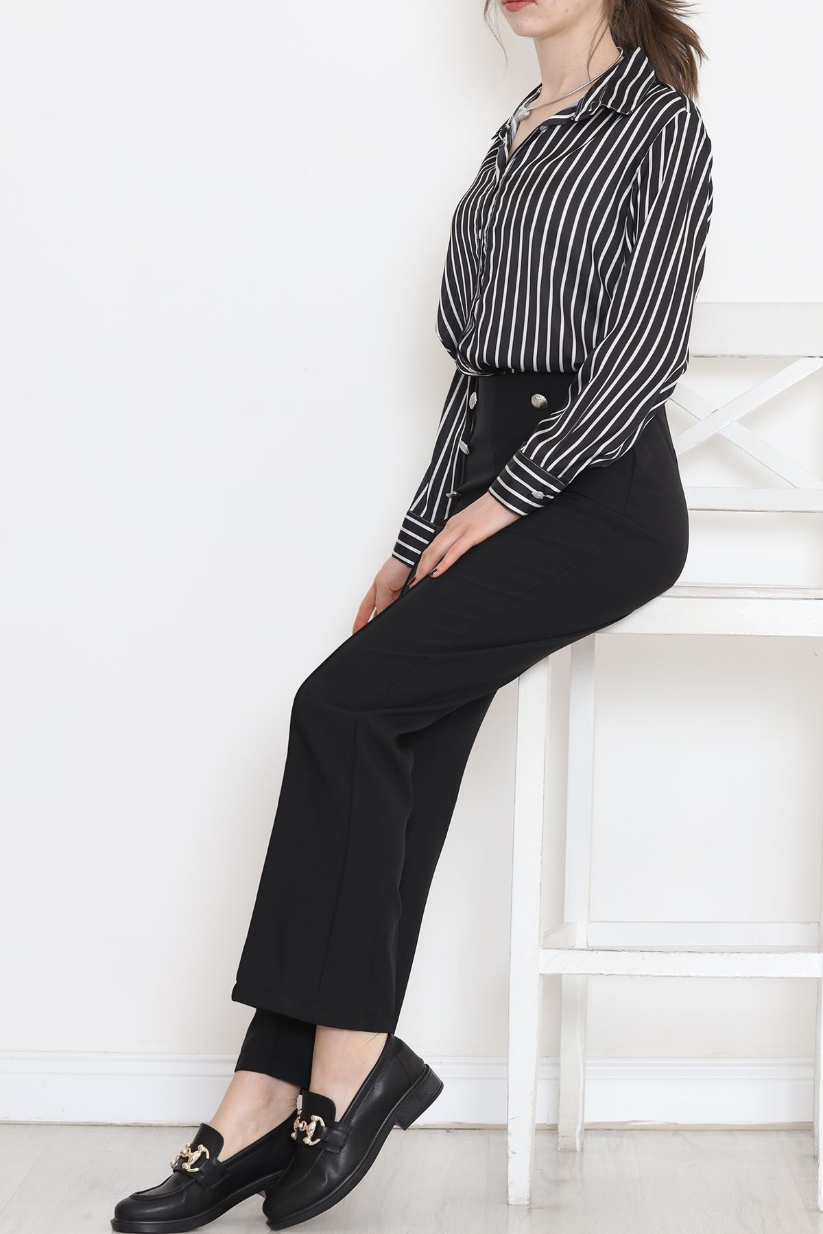 Chimali Button Detailed Pants Black - 20864.683.