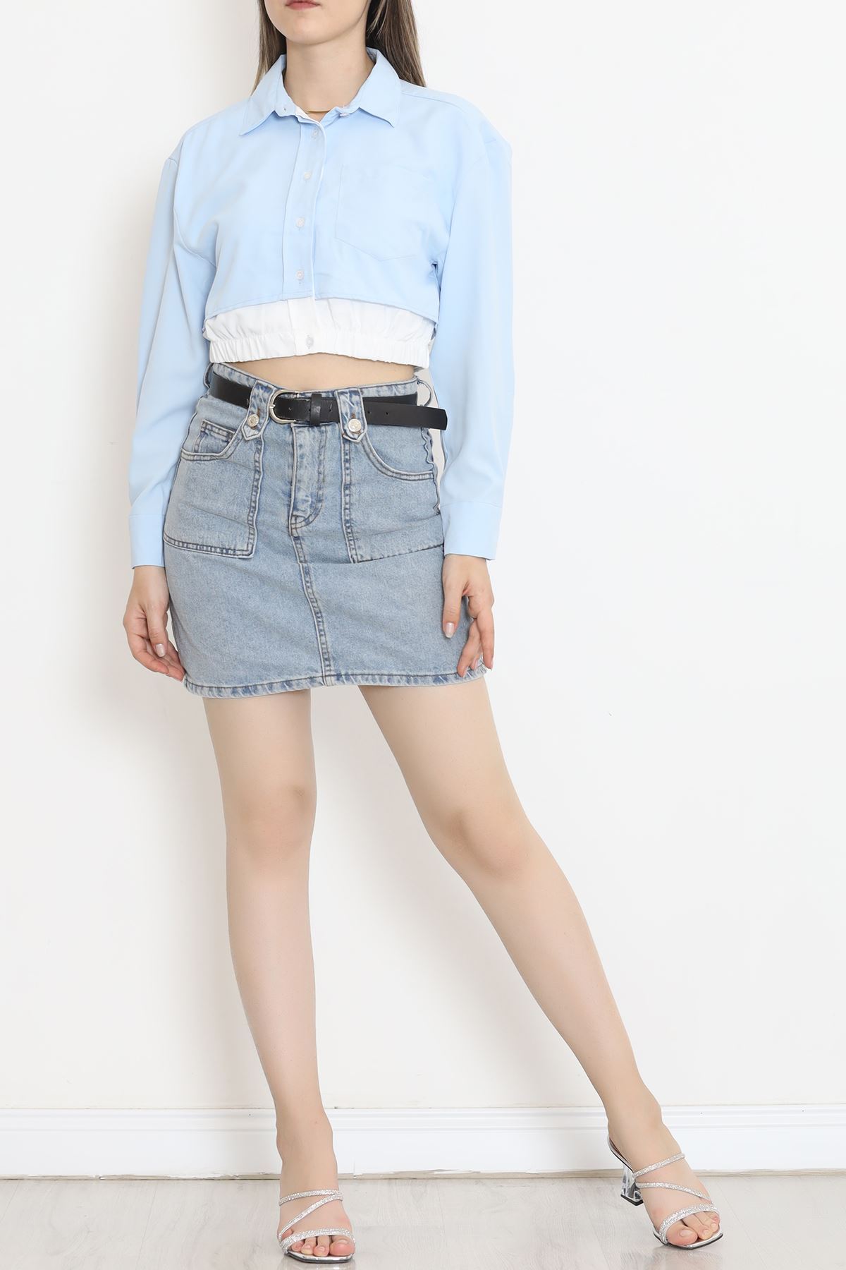 Crop Shirt with Pocket Bebemavi - 18584.1247.