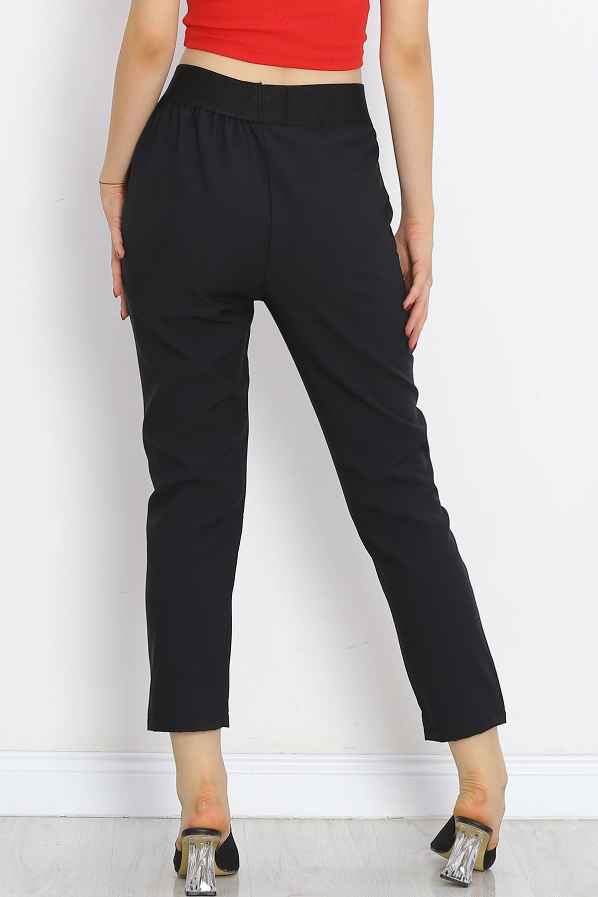 Elastic Waist Pants Black - 20878.683.