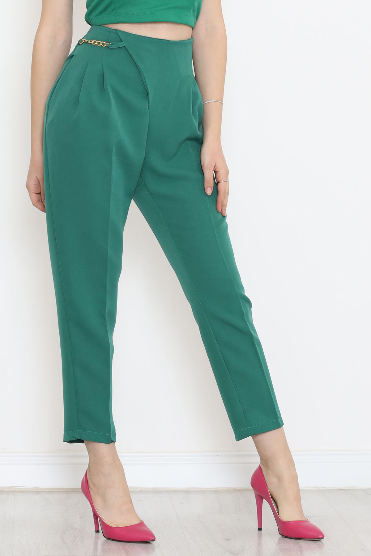 Chain Detail Pants Green - 20713.683.