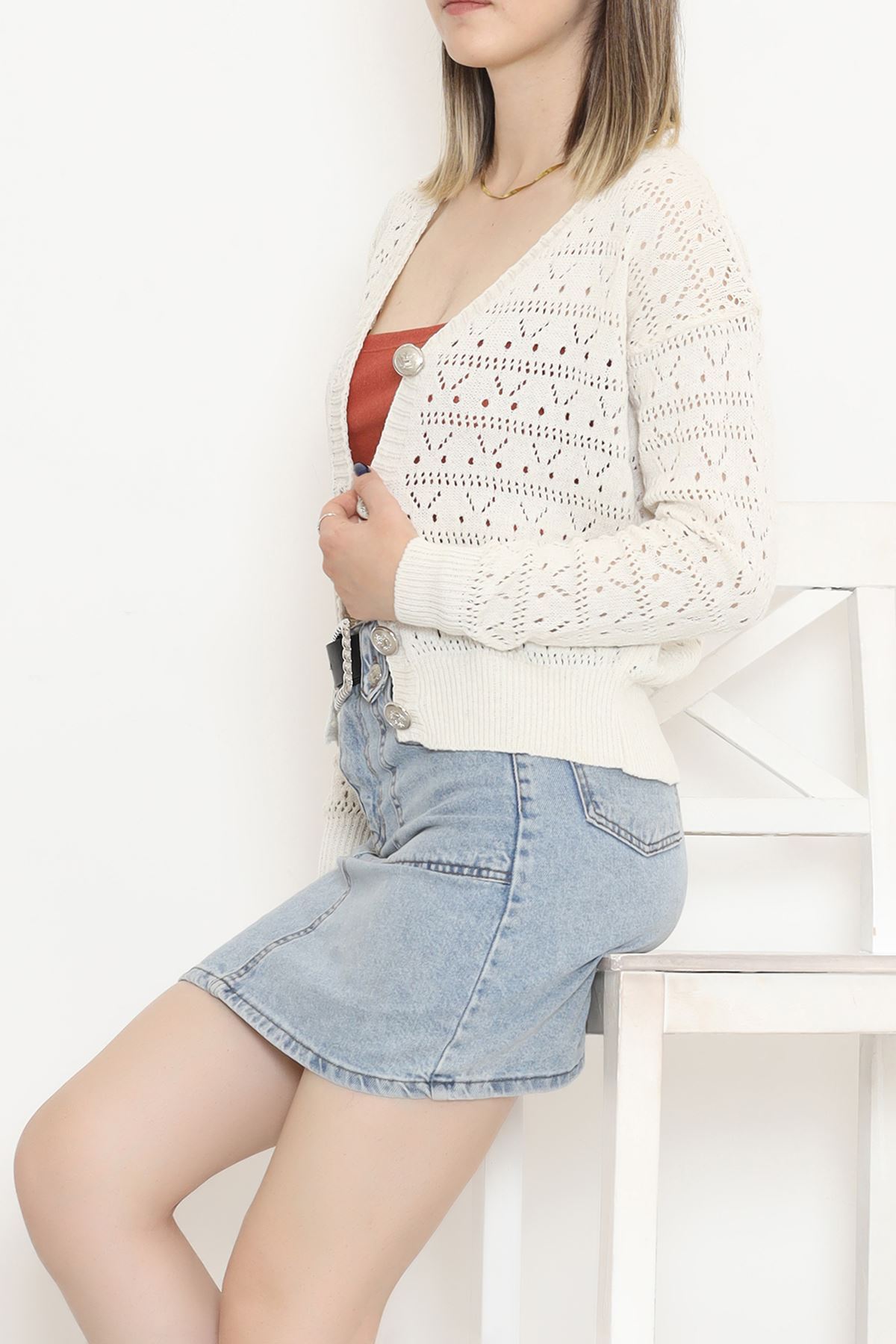 Buttoned Cardigan Cream - 18563.1247.