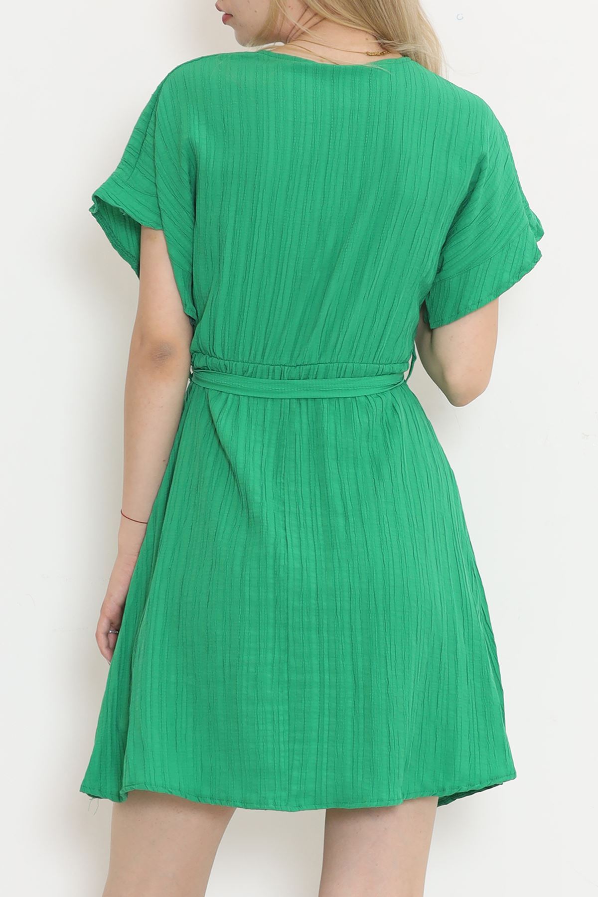 Double-breasted Collar Dress Green1 - 17368.701.