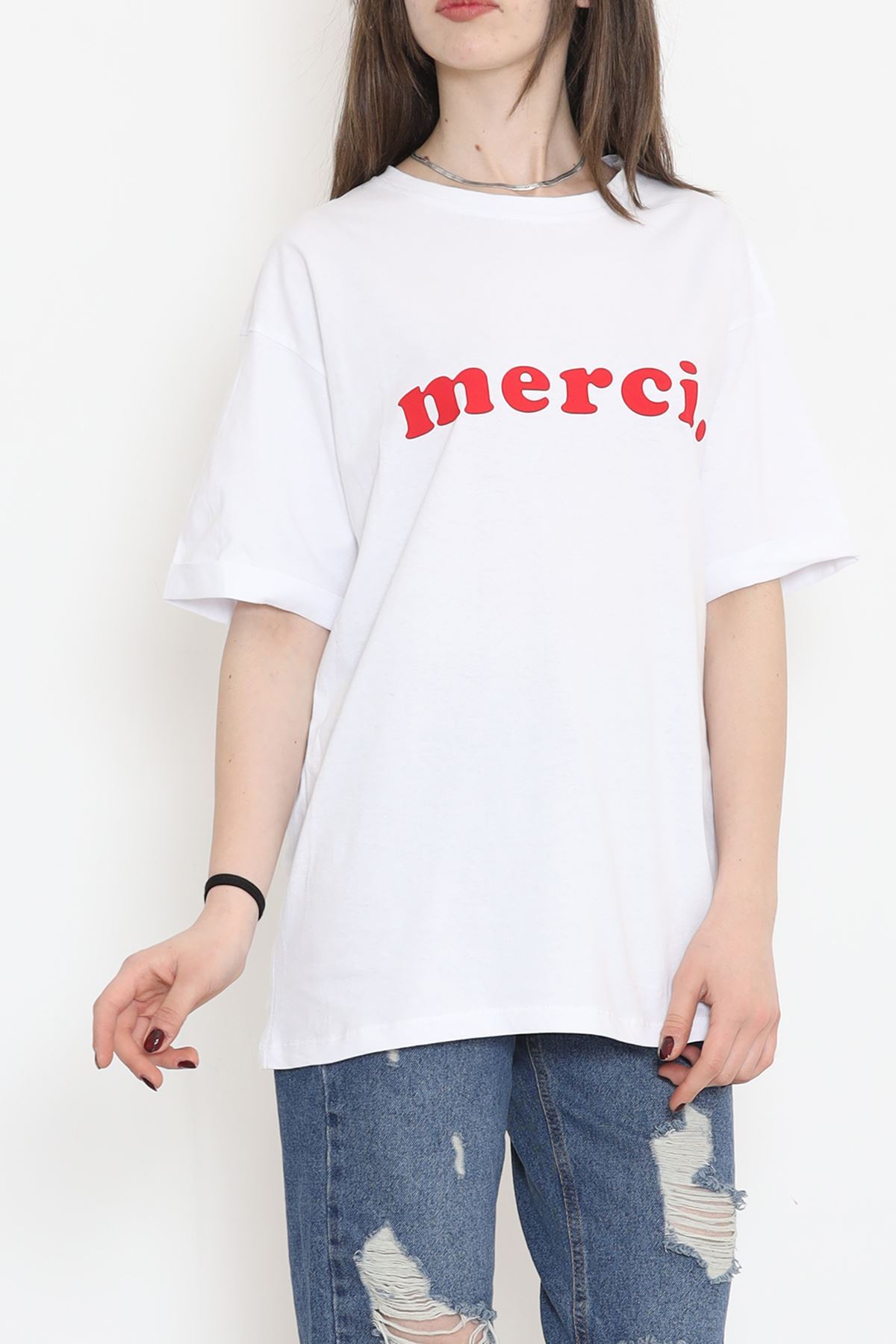 Printed Double Sleeve T-shirt White - 16536.1567.