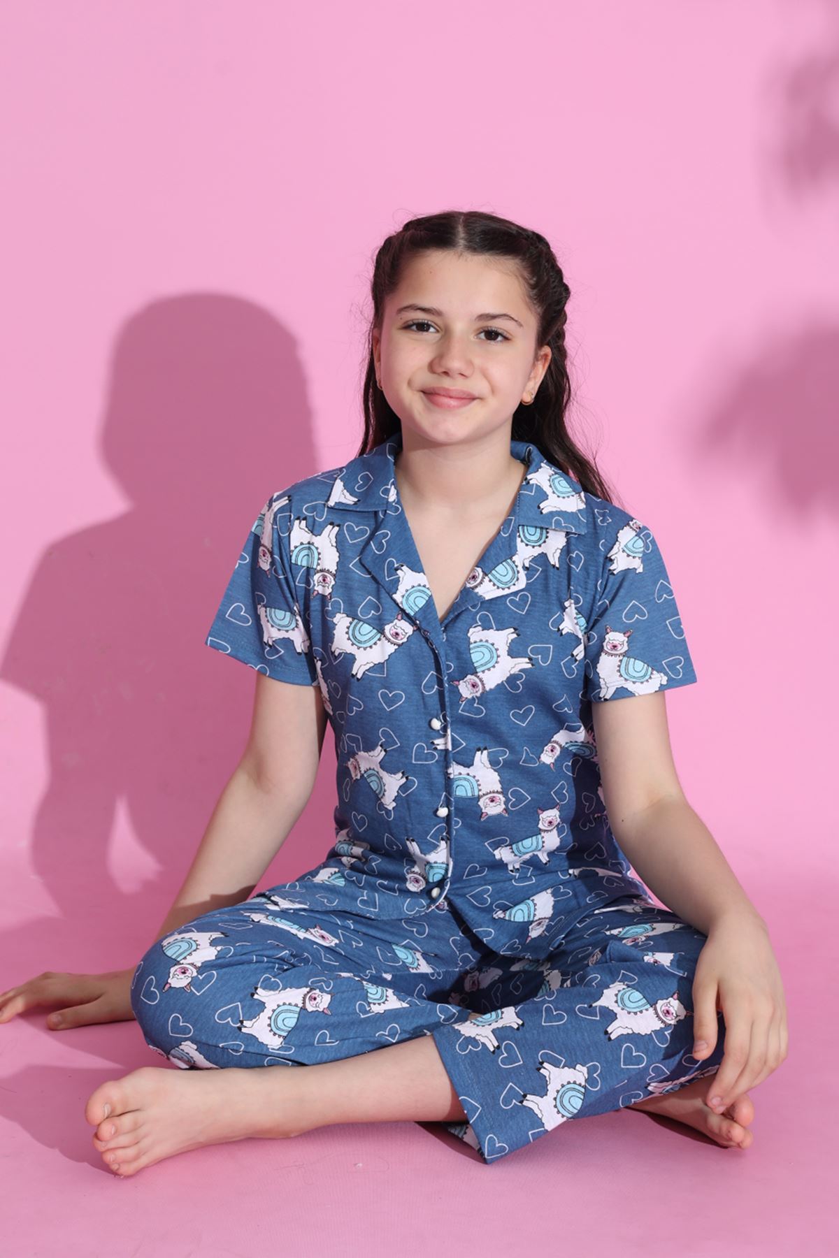 4-13 Age Children's Pajama Set Dark Blue - 403.1287.