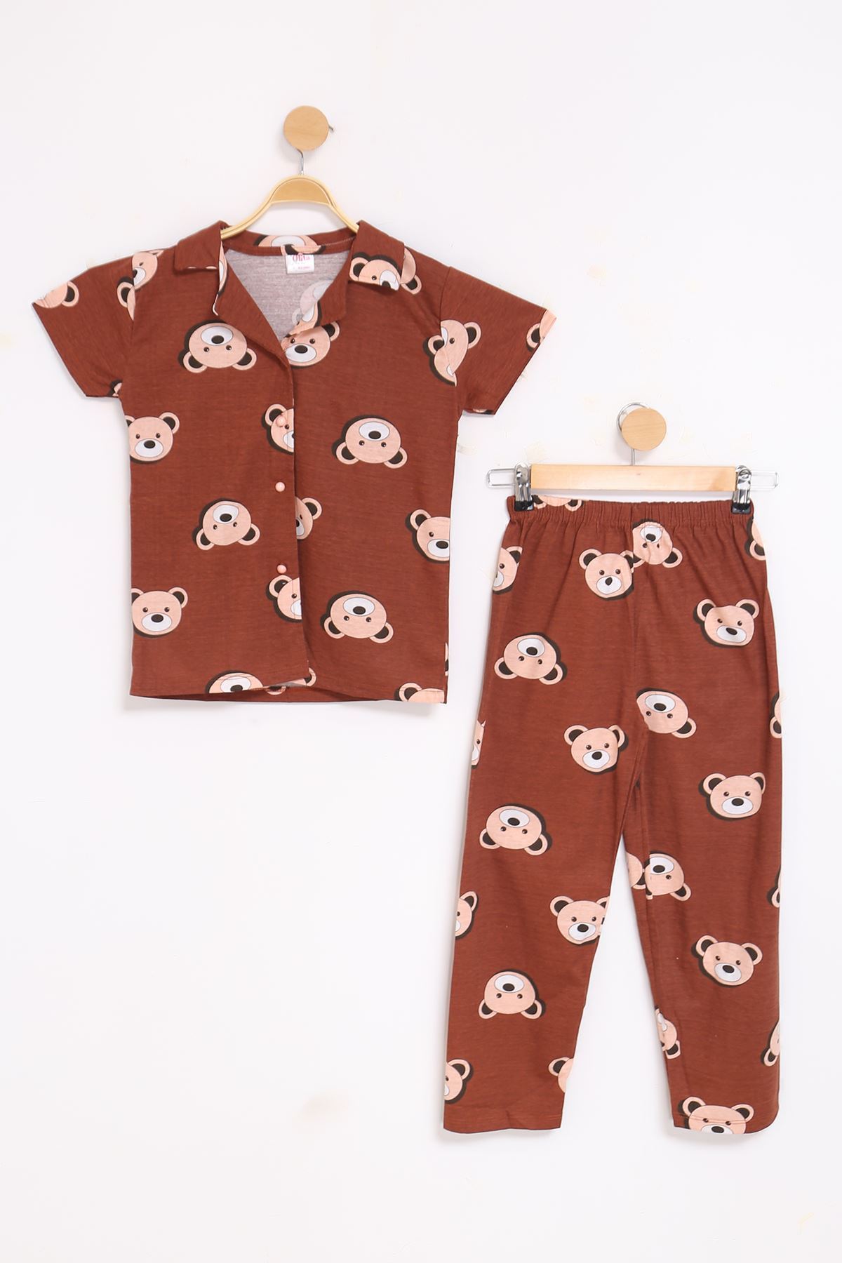 4-13 Years Old Children's Pajama Set Dark Brown - 403.1287.