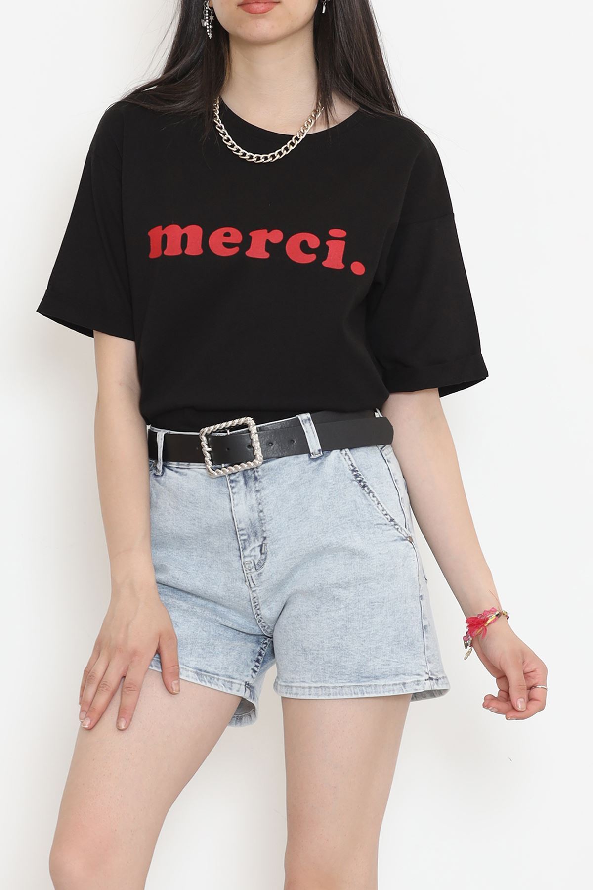 Printed Double Sleeve T-Shirt Black - 16536.1567.