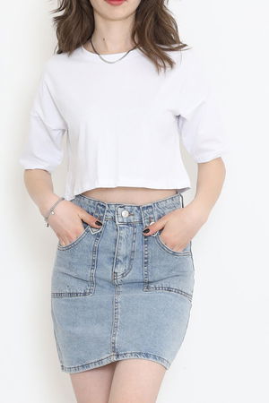 Single Jersey Crop T-shirt White - 1111.1567.