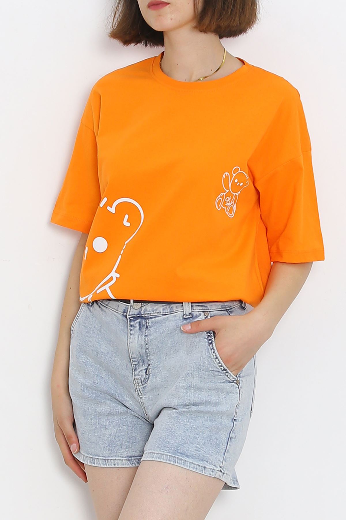 Printed Oversize T-Shirt Orange - 16502.1567.