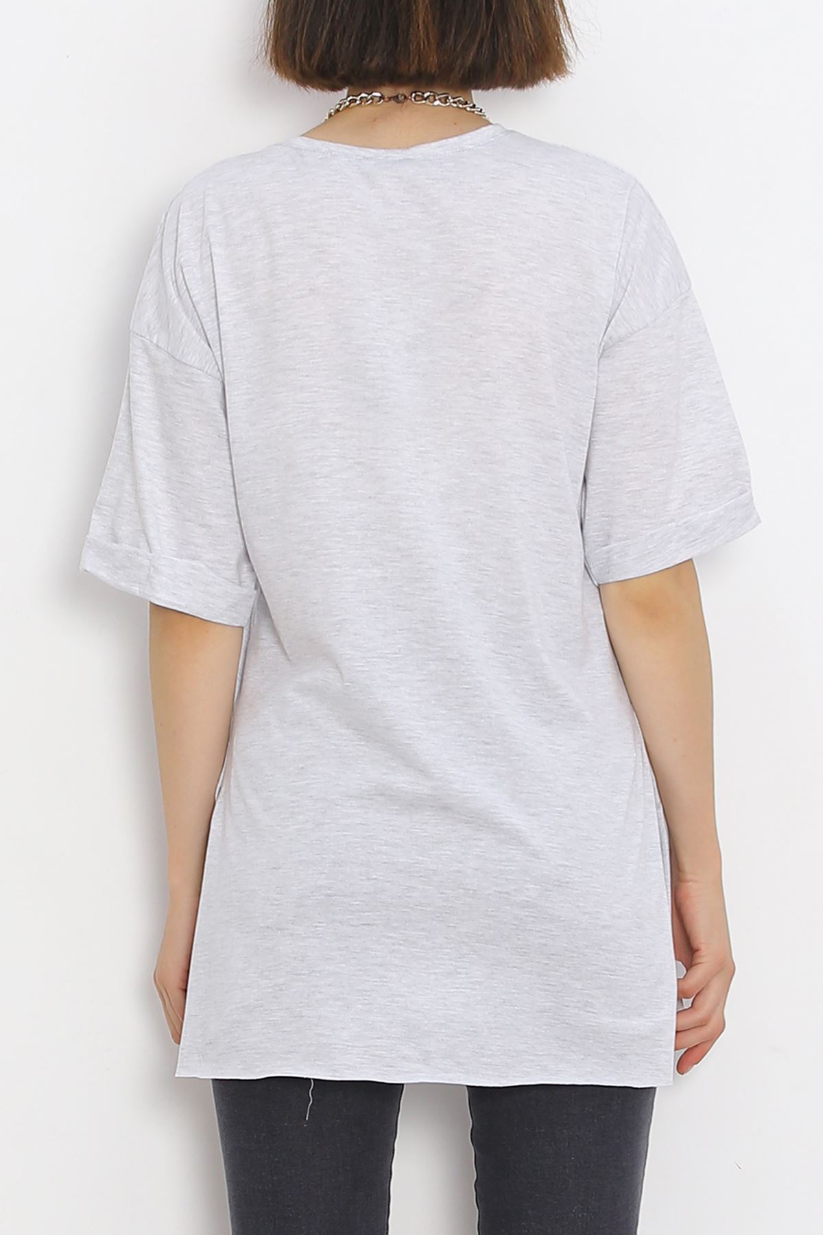 Double Sleeve Printed T-Shirt Gray - 16556.1567.