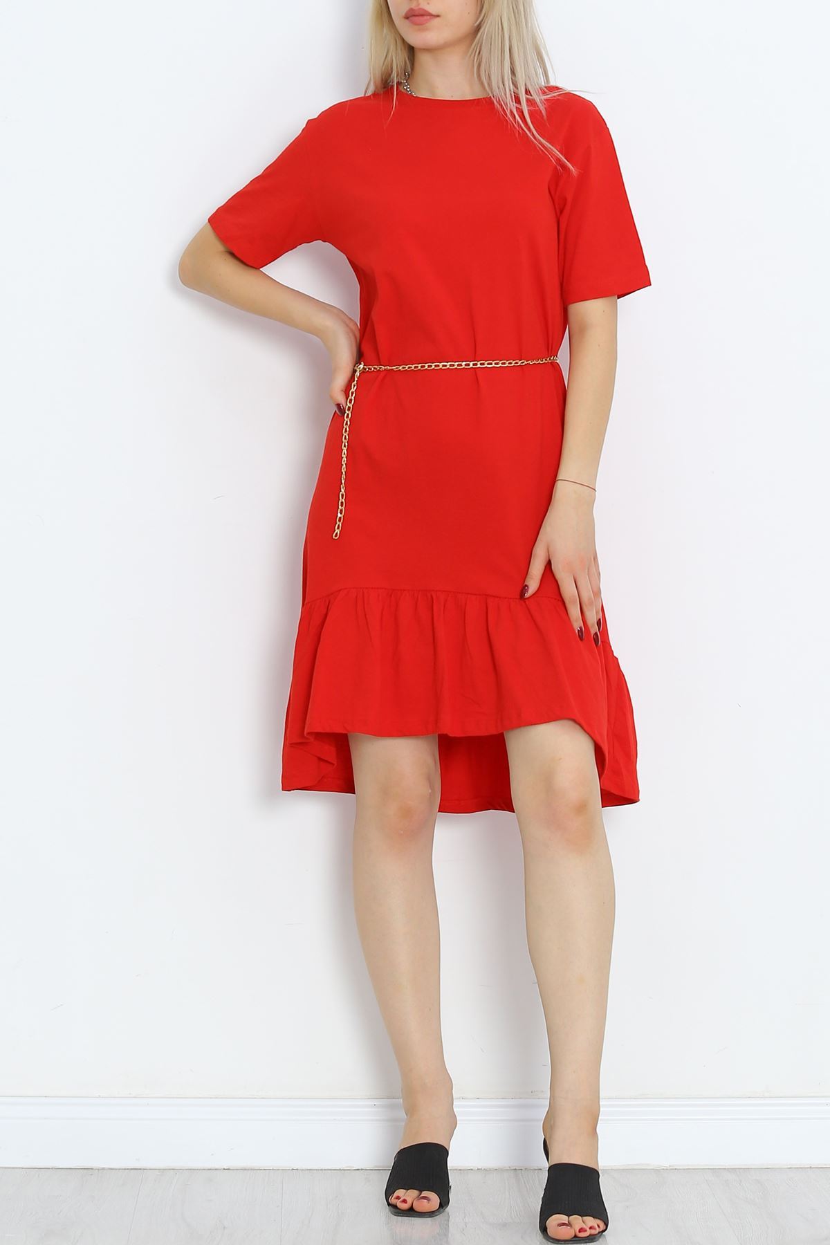 Ruffled Dress Red - 15868.1567.