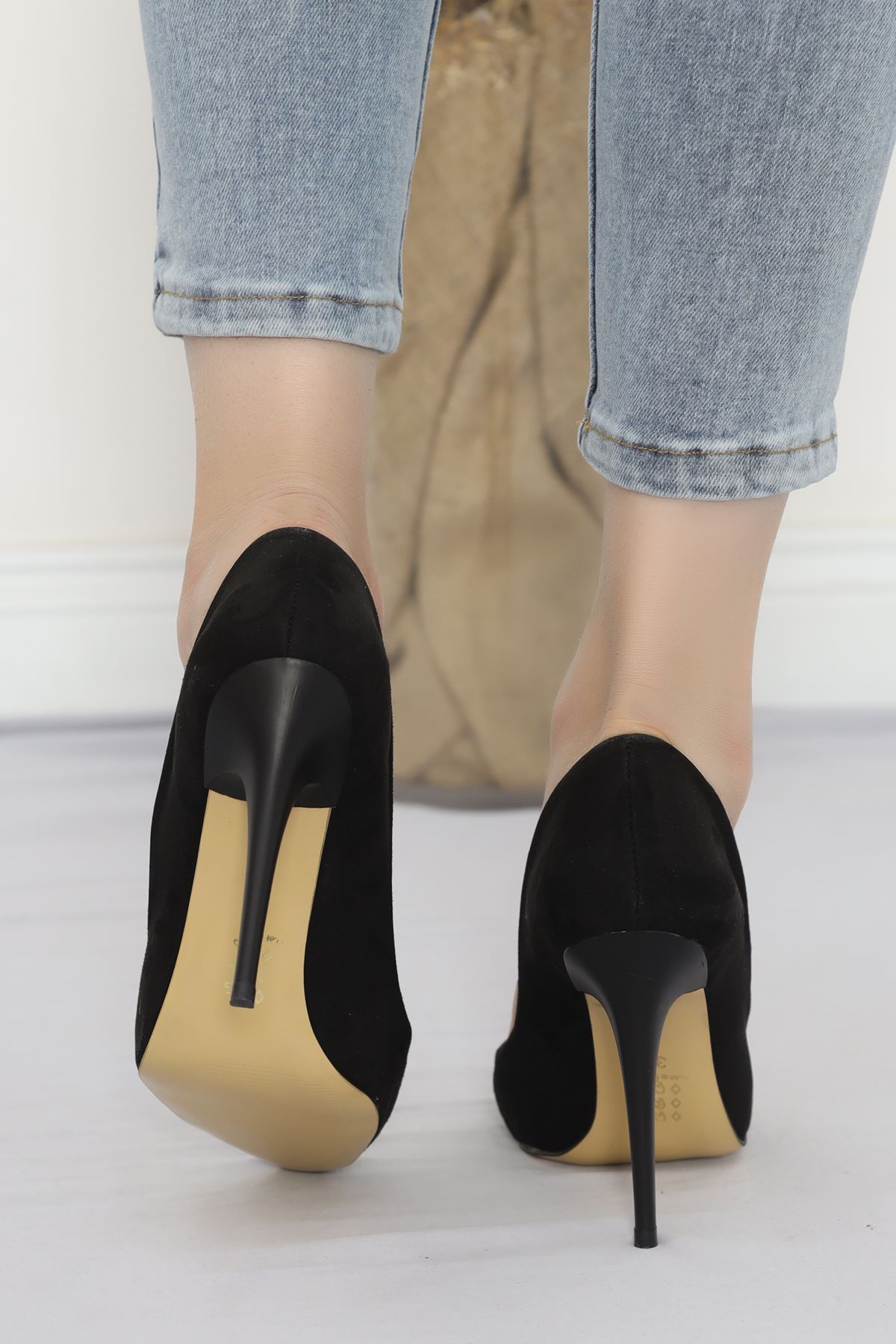 10 Cm Heeled Shoes Suede Black - 17348.264.