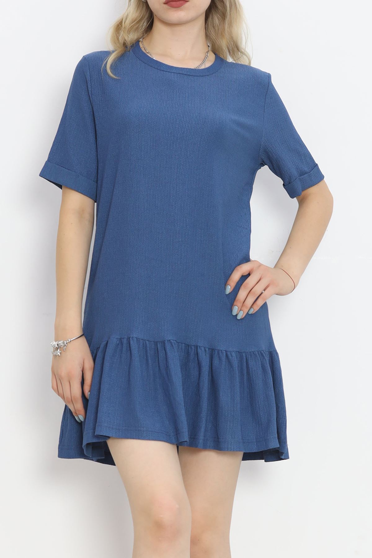 Short Sleeve Wrap Dress Indigo - 18877.1059.