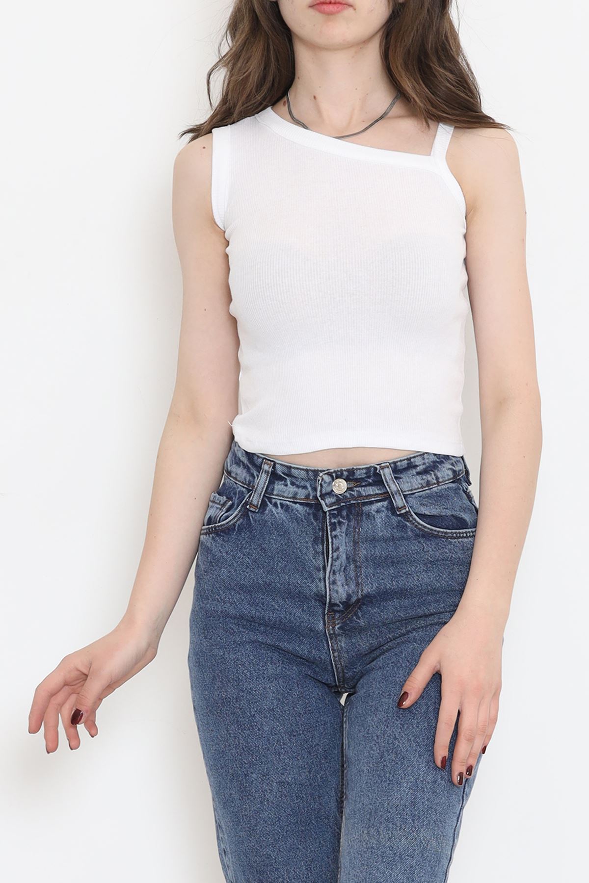 Camisole tank top with straps White - 18178.1723.